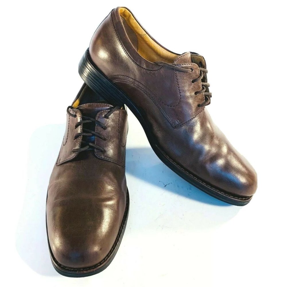 Johnston & Murphy Shoes Men's Size 10 M Leather Lace Up Brown Brazil 207426